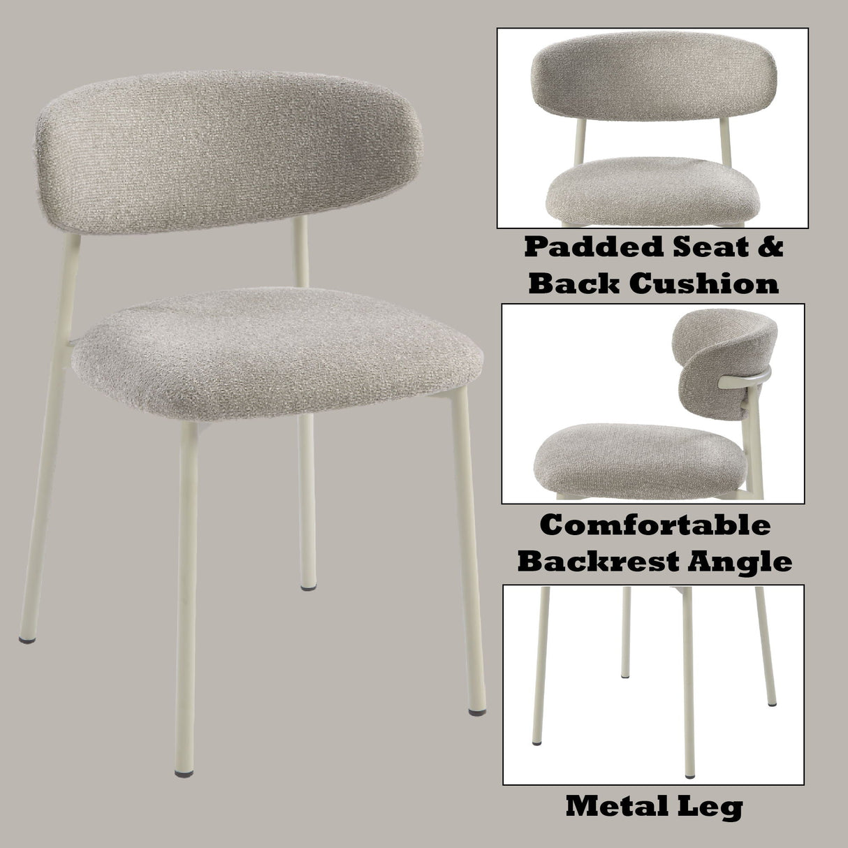 Ingram - Side Chair (Set of 2) - Light Gray - Best Buy Furniture