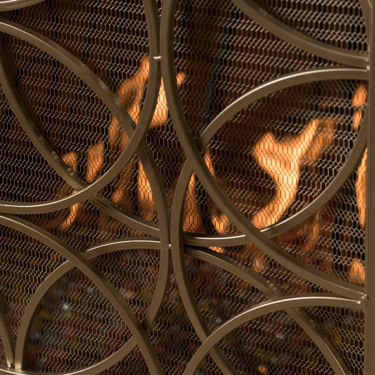 Thayer - Single Panel Iron Fireplace Screen With Geometric Design - Best Buy Furniture