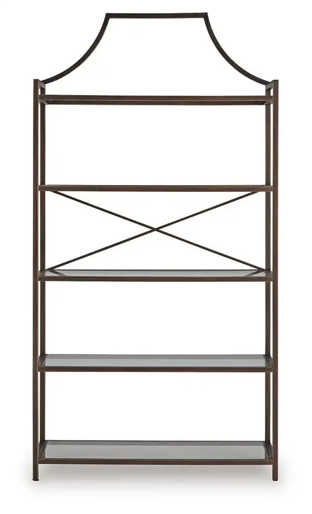 Bernonly - Bookcase - Antique Bronze Finish - Best Buy Furniture