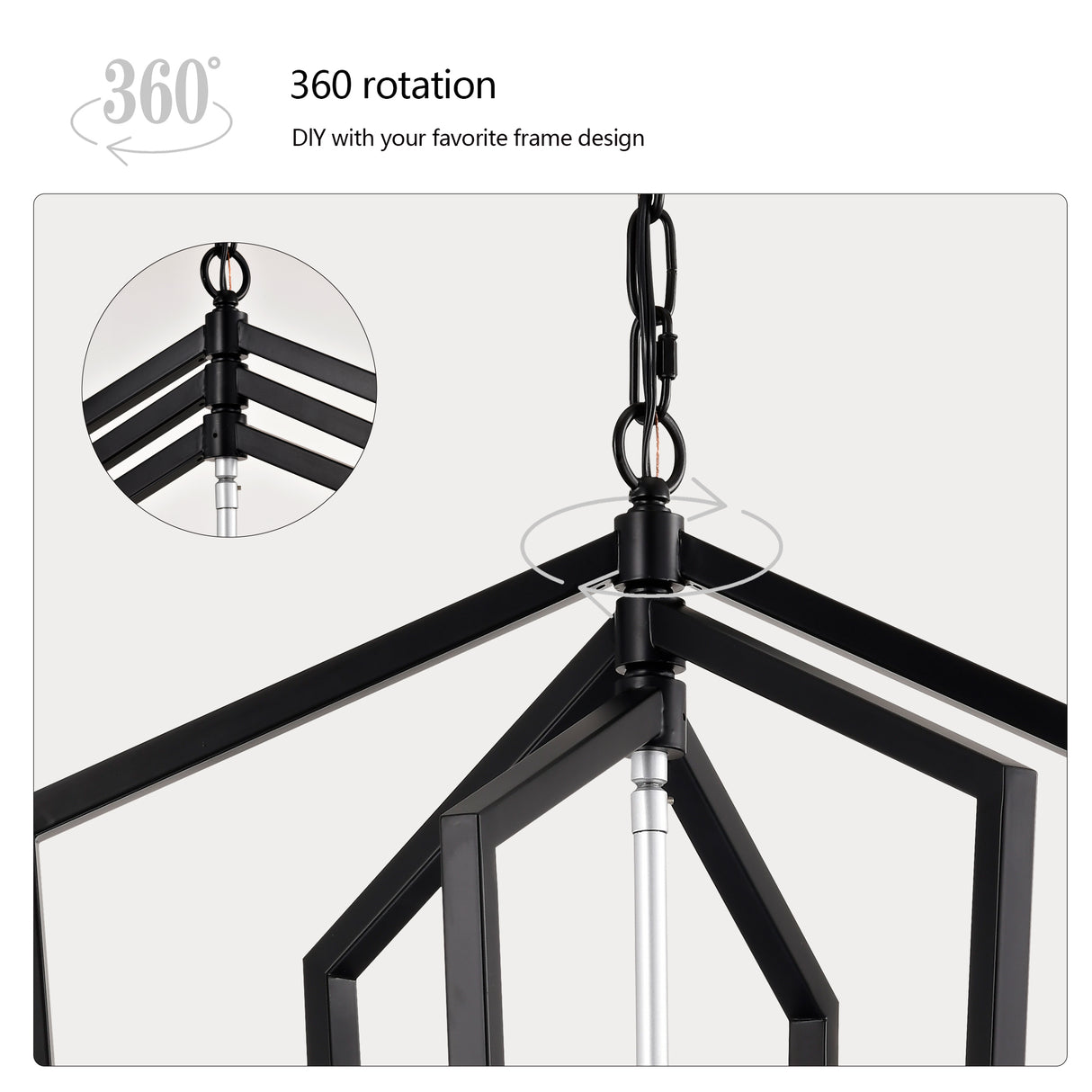 12-Light Farmhouse Kitchen Chandeliers, Matte