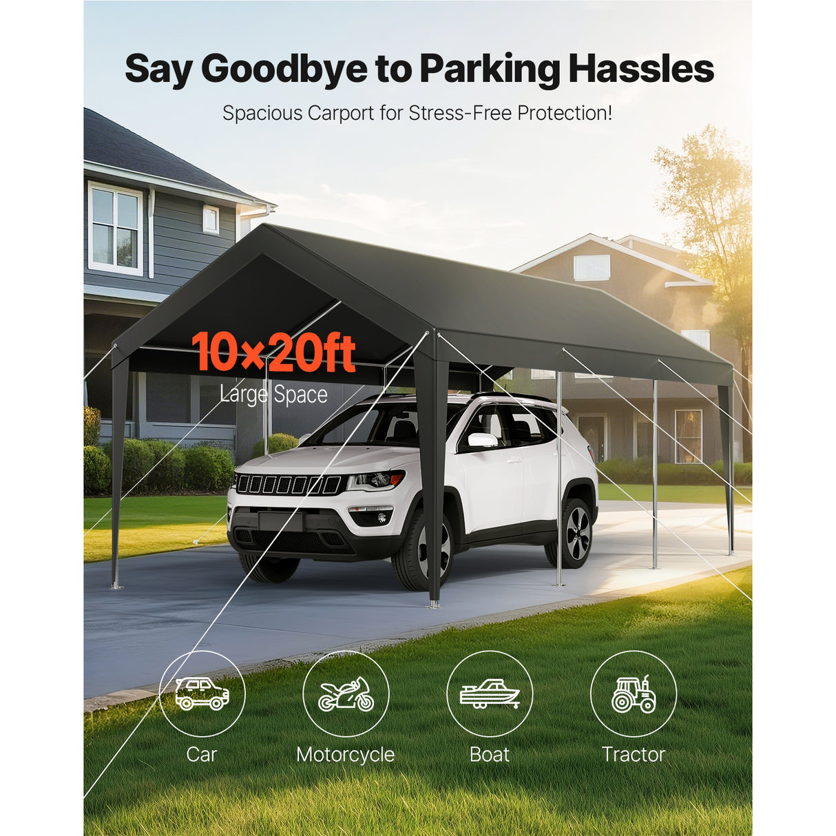 10 x 20 FT Heavy Duty Portable Car Garage Shelter Tent