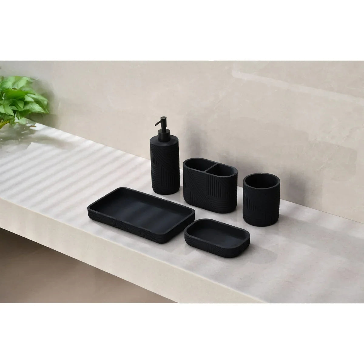 7 Piece Resin Bathroom Accessories Set