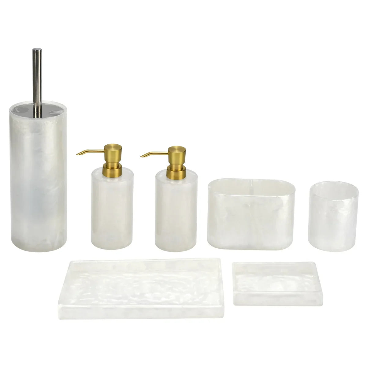 7 Piece Resin Bathroom Accessories Set