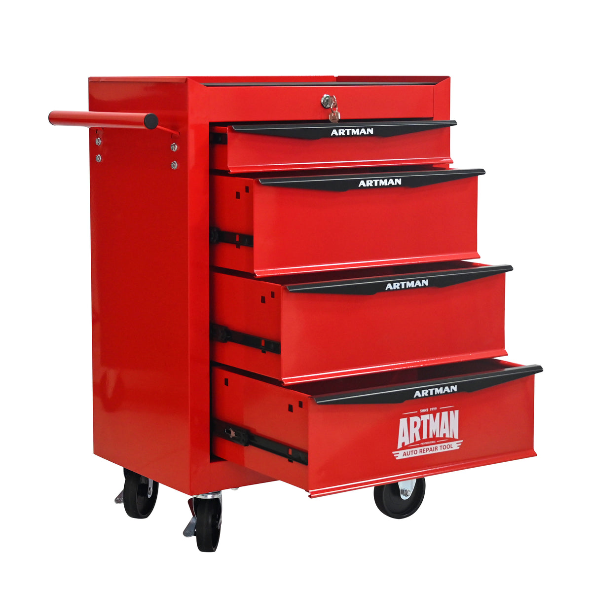 Rolling Metal Tool Chest with 4 Drawers