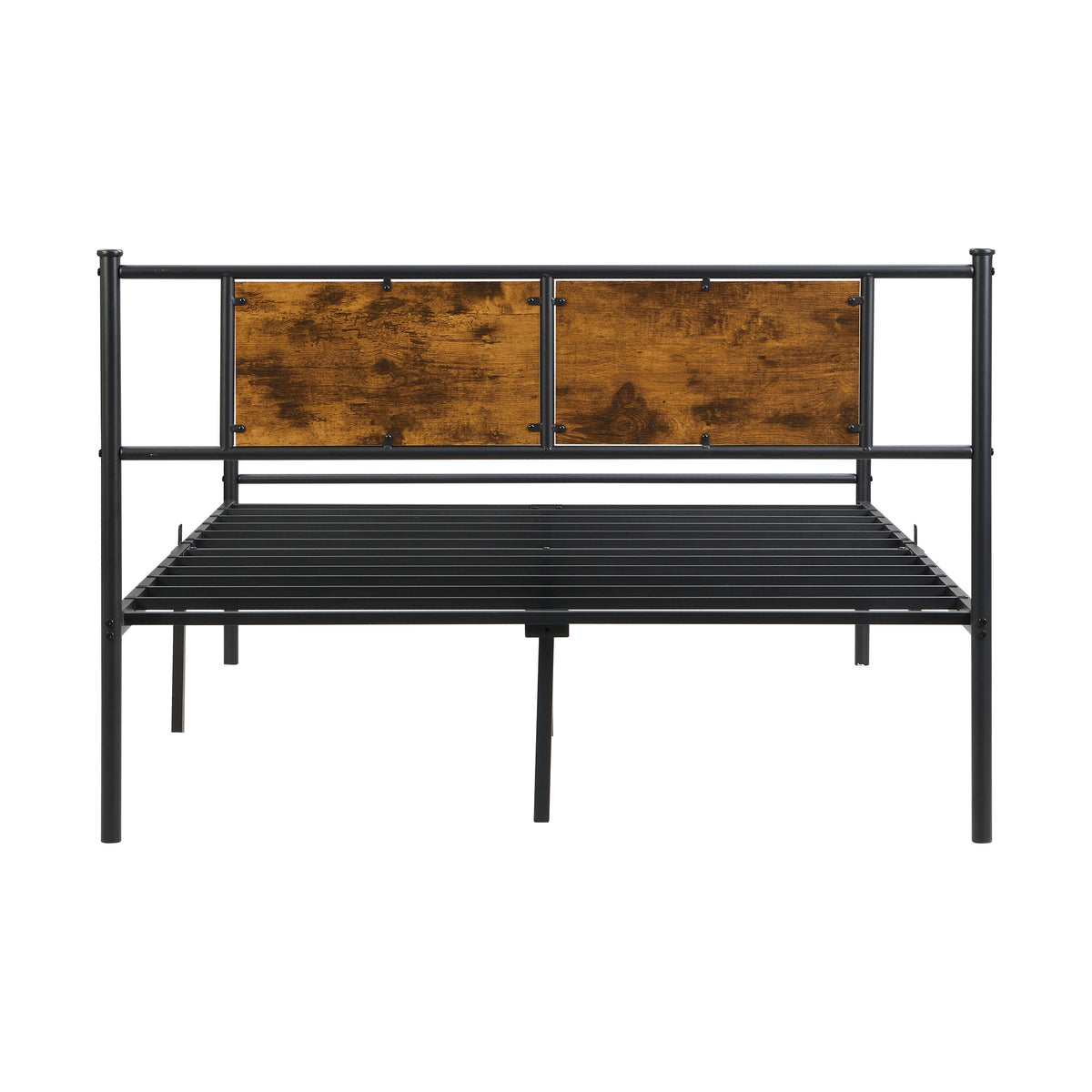 California King Bed Frame - Stylish Design with Wood Panel Headboard