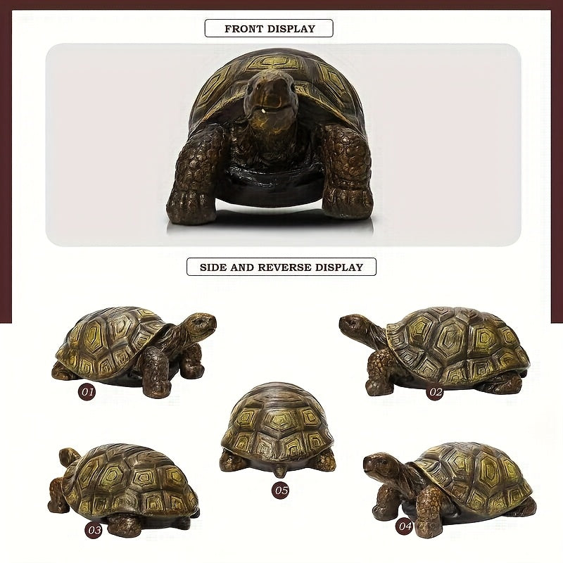 21.3" Large 3D Turtle Statue, Realistic Resin Garden Sculpture with Intricate Shell Design, Weather-Resistant Indoor & Outdoor Decor for Lawn, Balcony, Patio, Unique Home Gift & Landscape Art