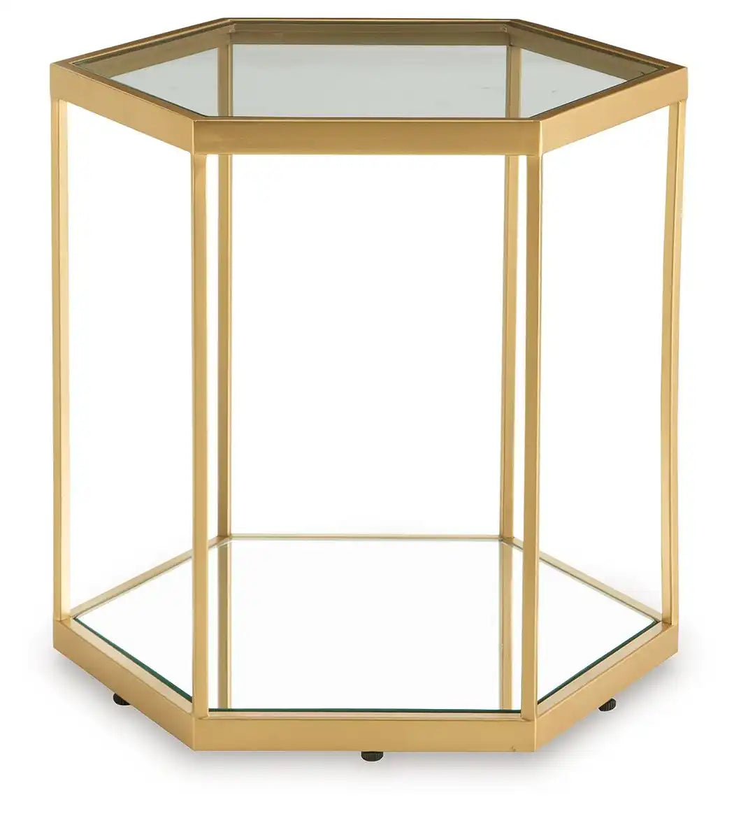 Veerwick - Accent Cocktail Table - Gold Finish - Best Buy Furniture