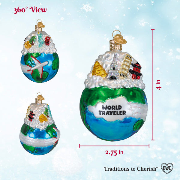 Old World Christmas World Traveler Ornament - view 6