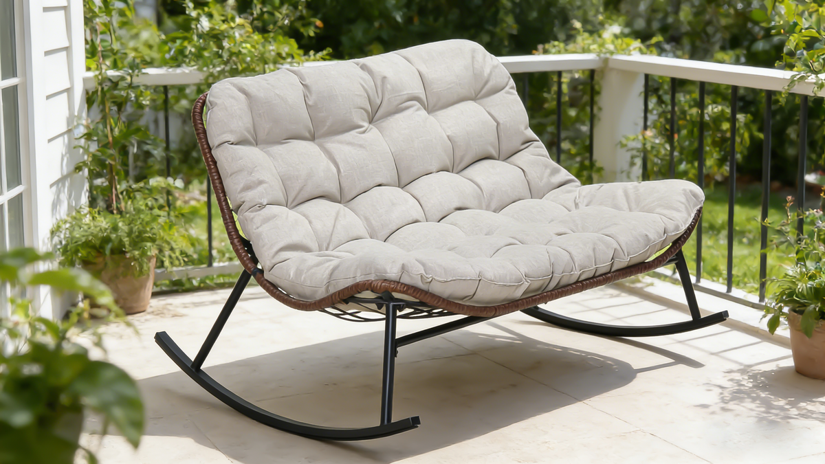 Double Wide Rocking Papasan Chair