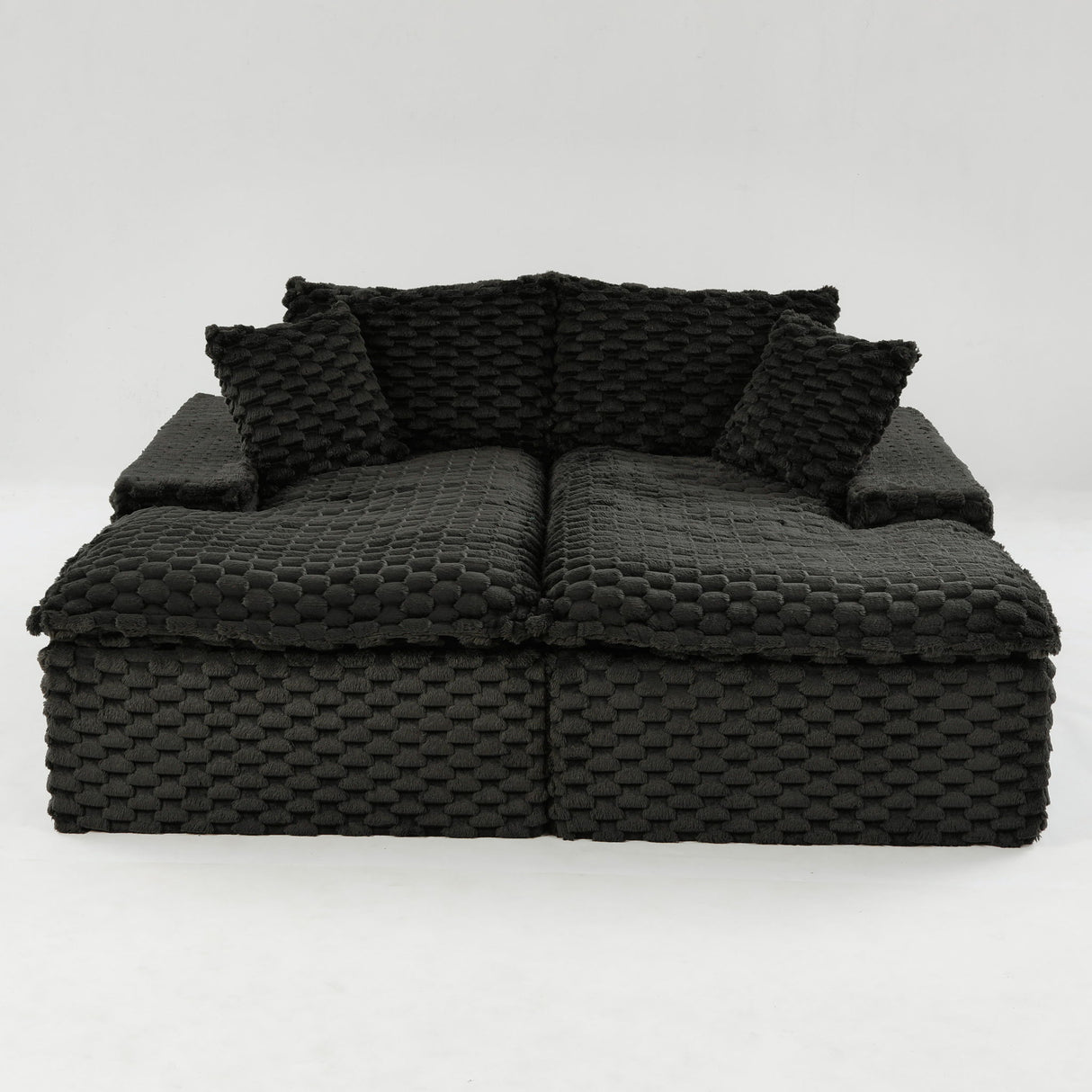 Double Chaise Lounge With Full Compressed Sponge
