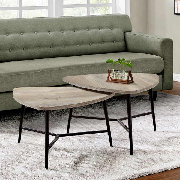 Table Set, Coffee, End, Side, Accent, Living Room / Beige Laminate, Contemporary, Modern (Set of 2) - Taupe - Best Buy Furniture