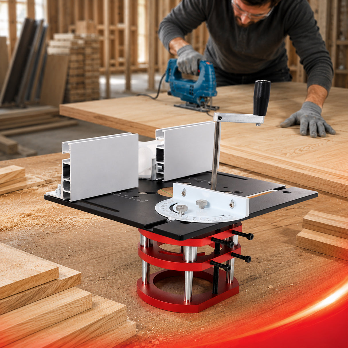 Router Lift Kit with Lifting Base