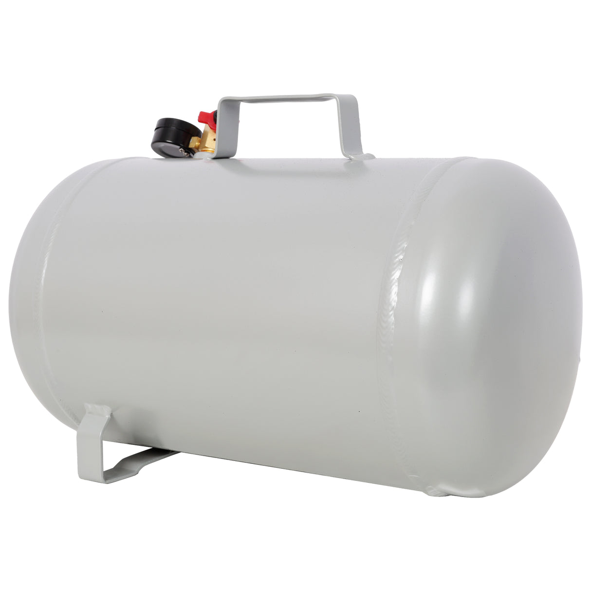 Portable 5 Gallon Aluminum Air Tank with Pressure Gauge and Hose