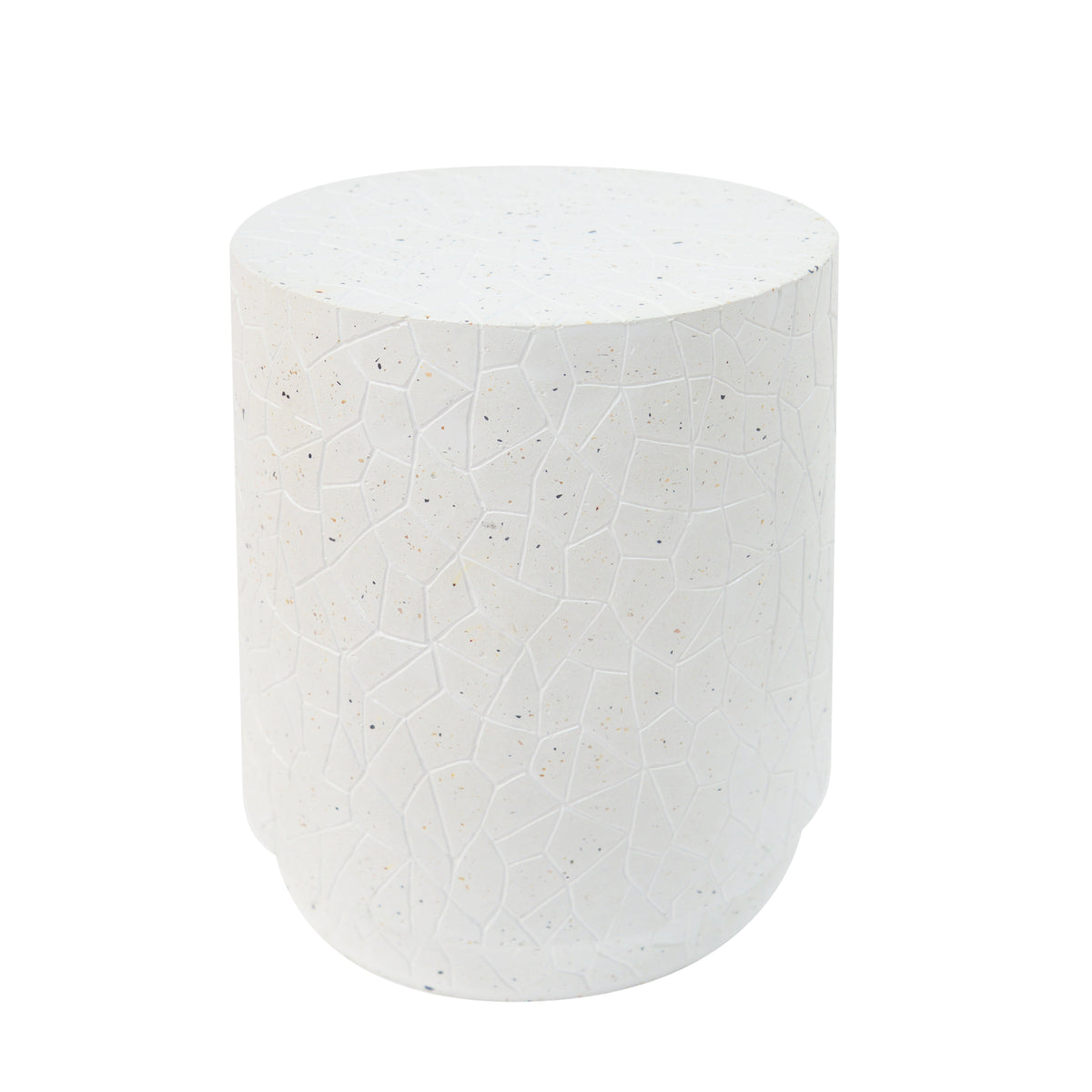 Outdoor Terrazzo Concrete Drum End Table