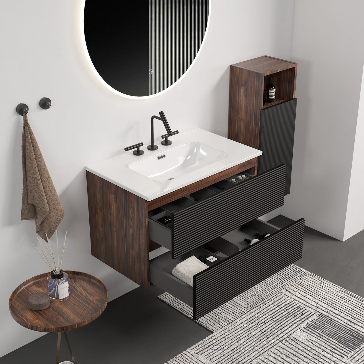 Gloria 30" Wall Mounted Soft Bathroom Vanity