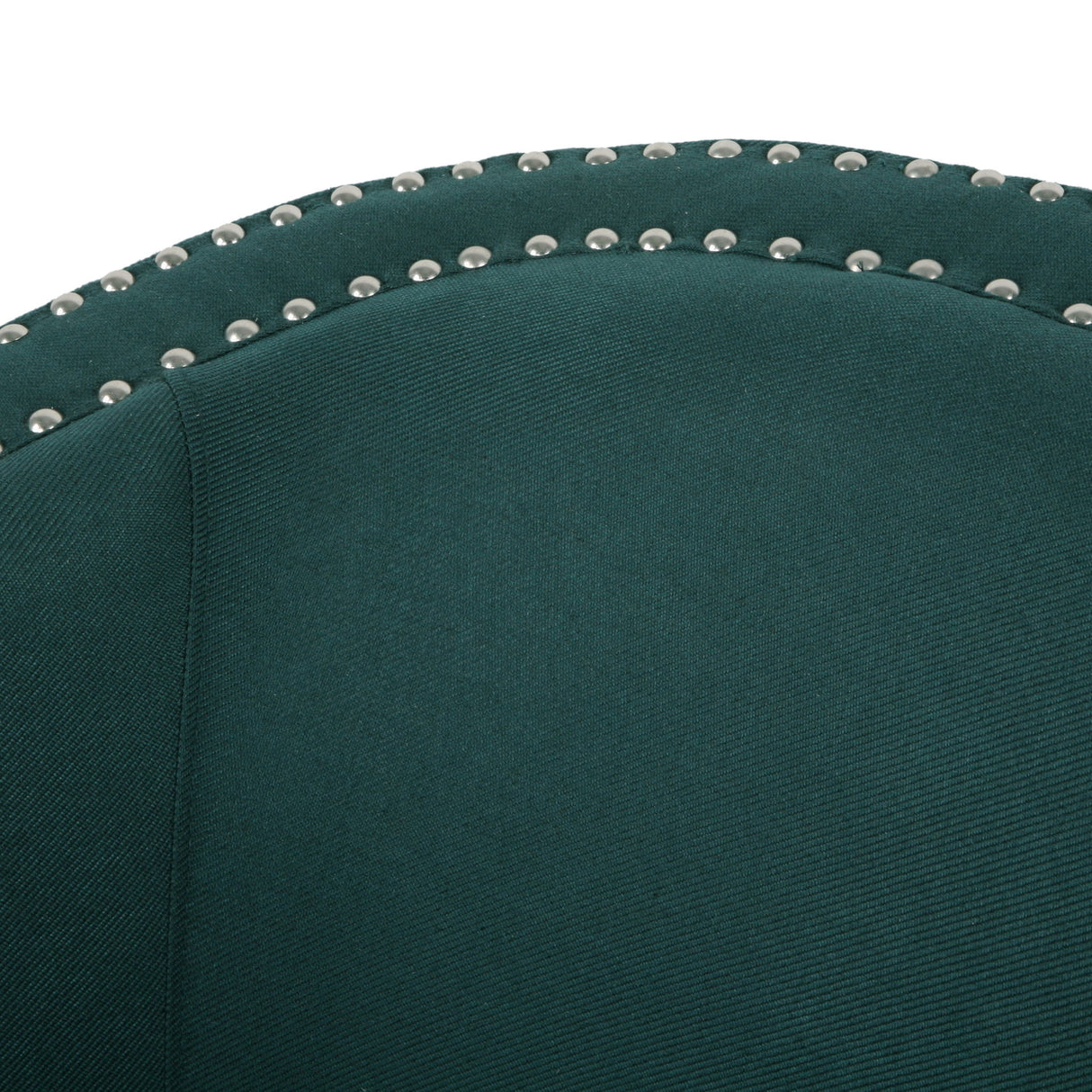Modern Upholstered Swivel Club Chair With Nailhead Trim