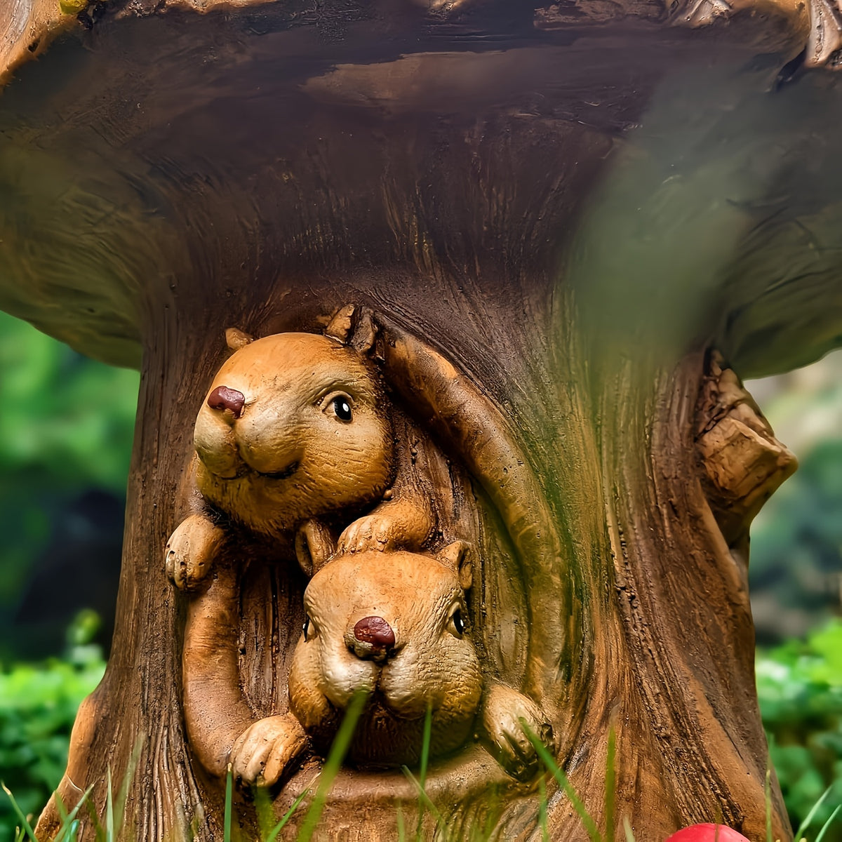 12.6" Resin Squirrel Garden Chair