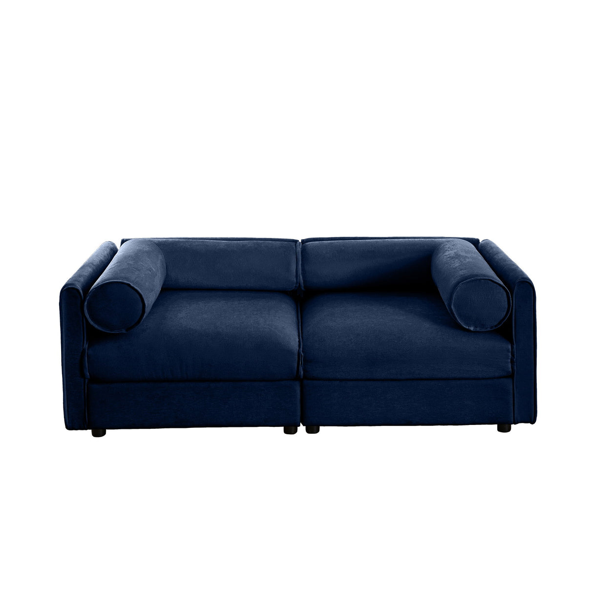 Stylish Sofa With Storage Seat And Cylindrical Backrest