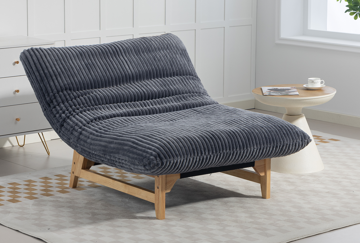 Bean Bag Chair for Adults with Solid Wood Frame