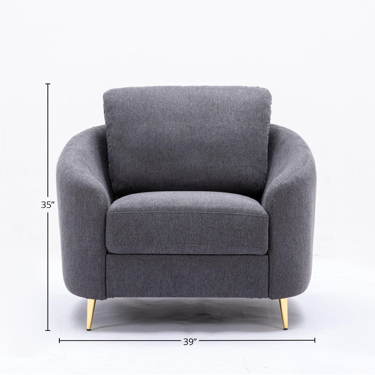 Yuina - Linen Chair - Gray - Best Buy Furniture