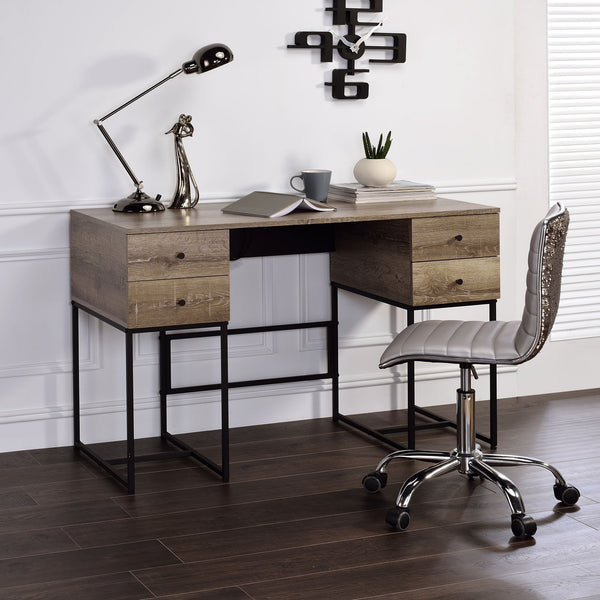 Desirre - Wirting Desk With USB Port - Oak - Best Buy Furniture