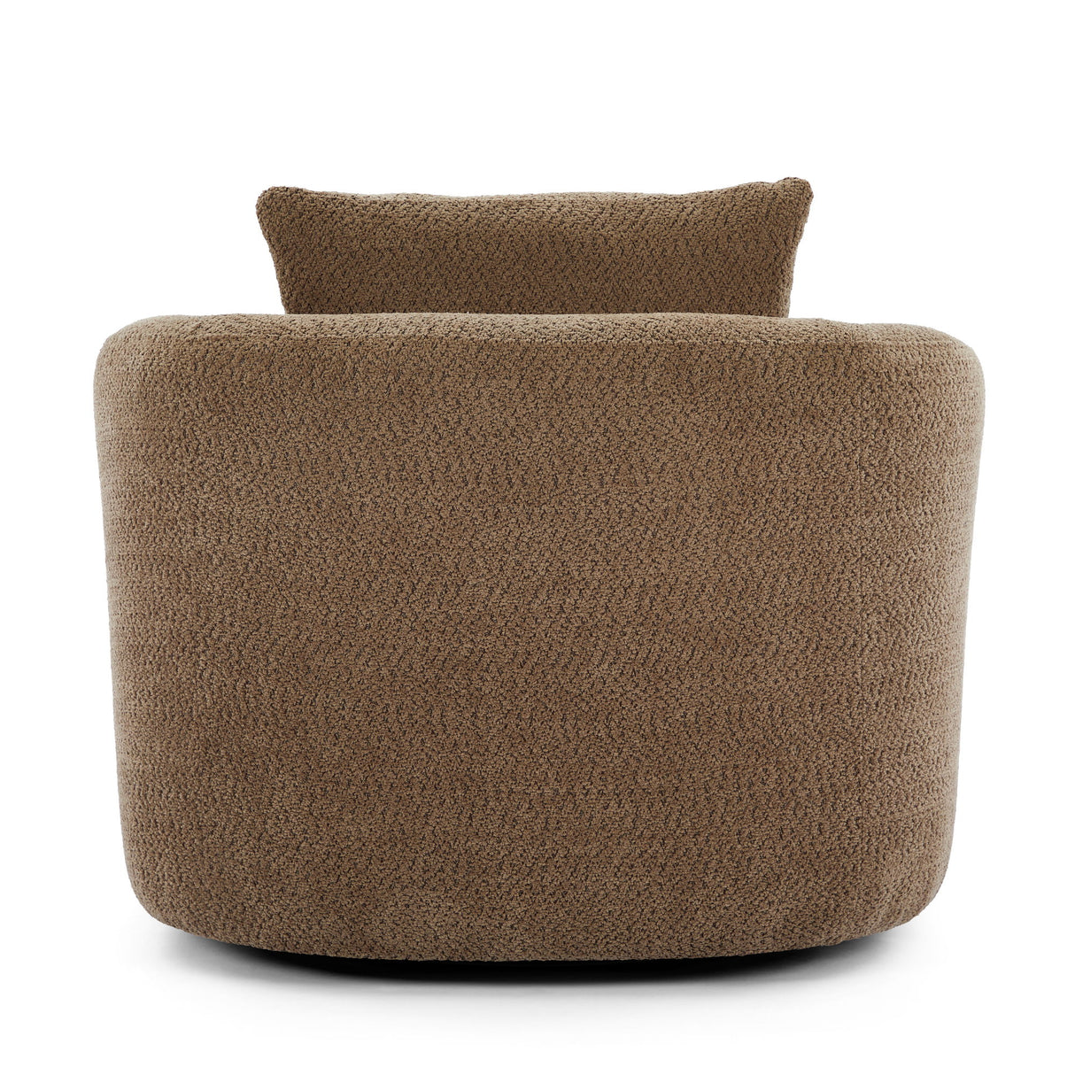 360° Swivel Barrel Sofa Chair With Throw Pillow, Upholstered Accent Chair