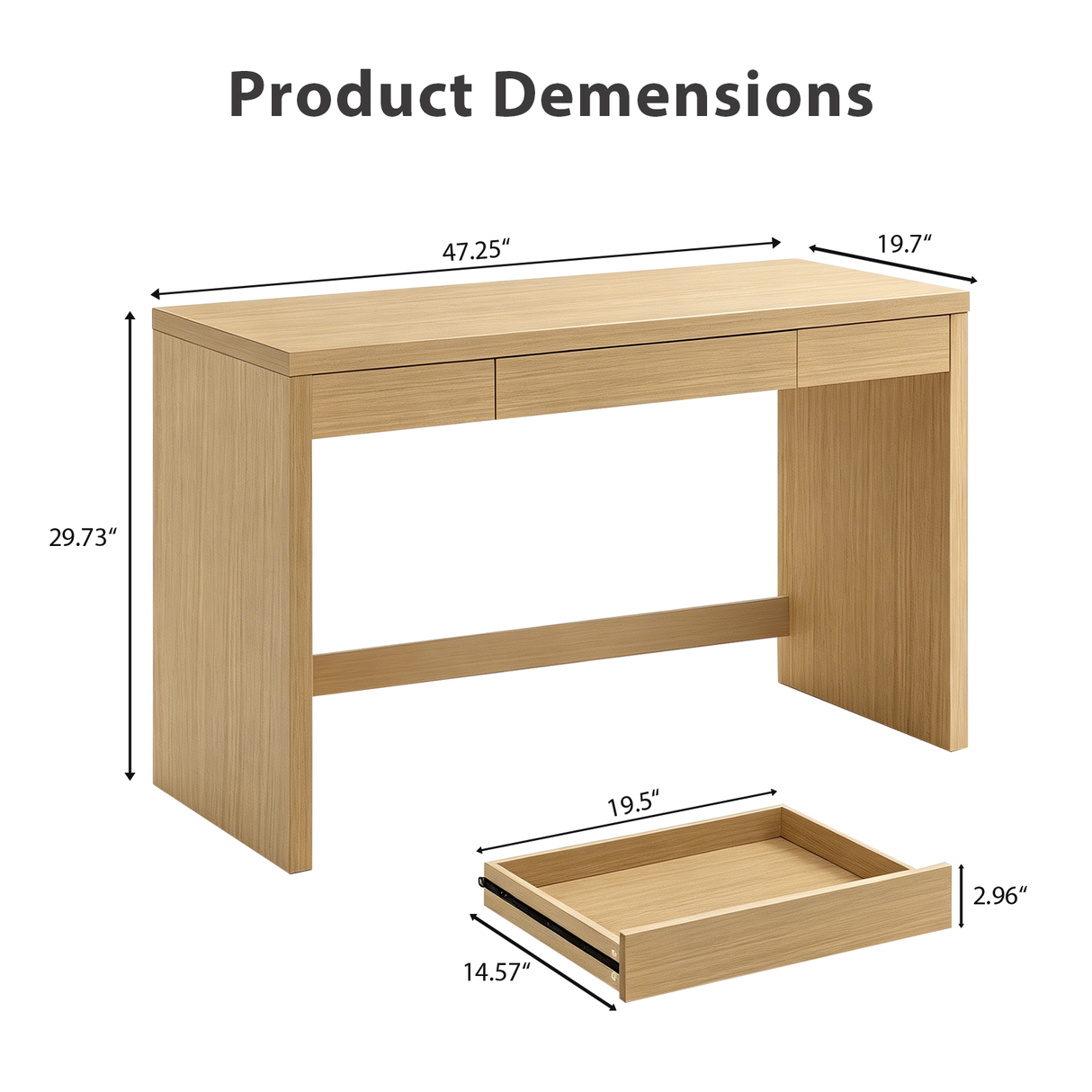 47 Inch Computer Desk and Writing Table