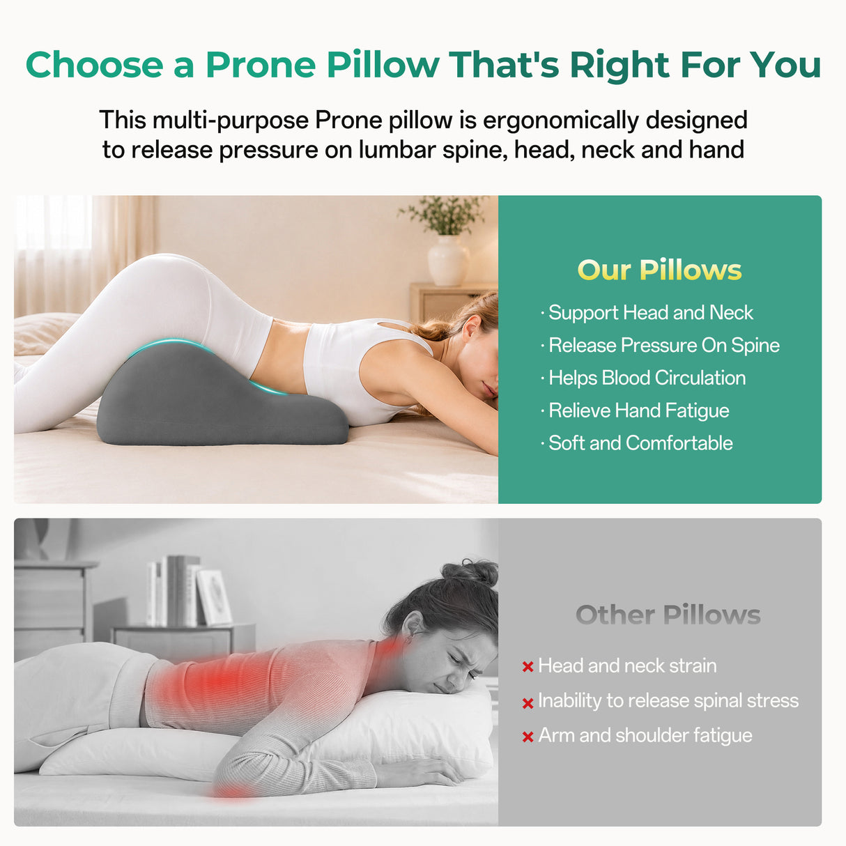 Ergonomic Memory Foam Sex Pillow for Couples