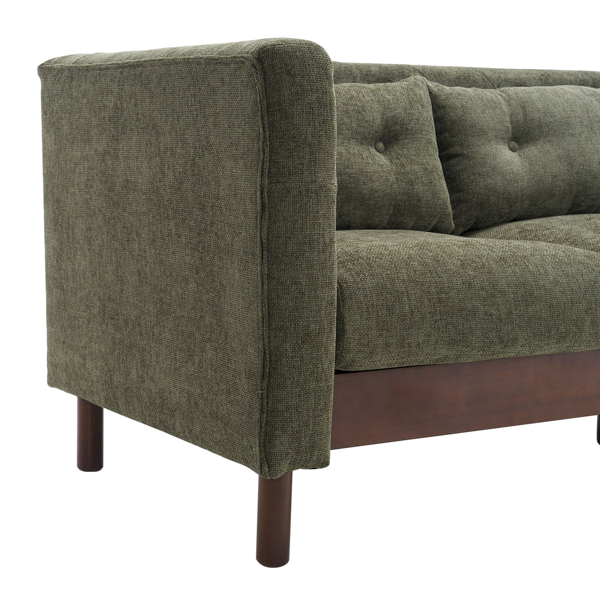 Upholstered Sofa Modern 3 Seater Sofa Couch With Tufted Design For Living Room