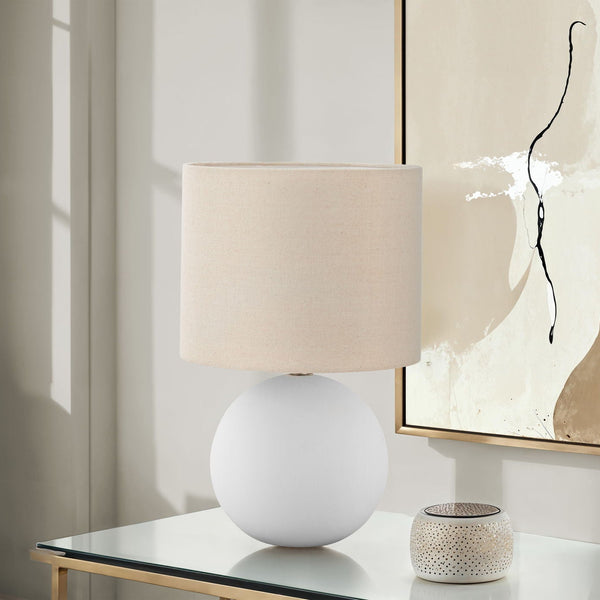 Contemporary Lighting, Table Lamp, Resin, Ceramic - Cream - Best Buy Furniture