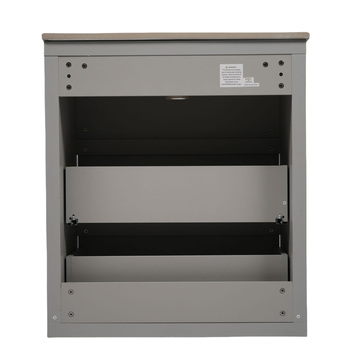 Freestanding Bathroom Vanity With Ceramic Sink, 2 Full Extension Drawers