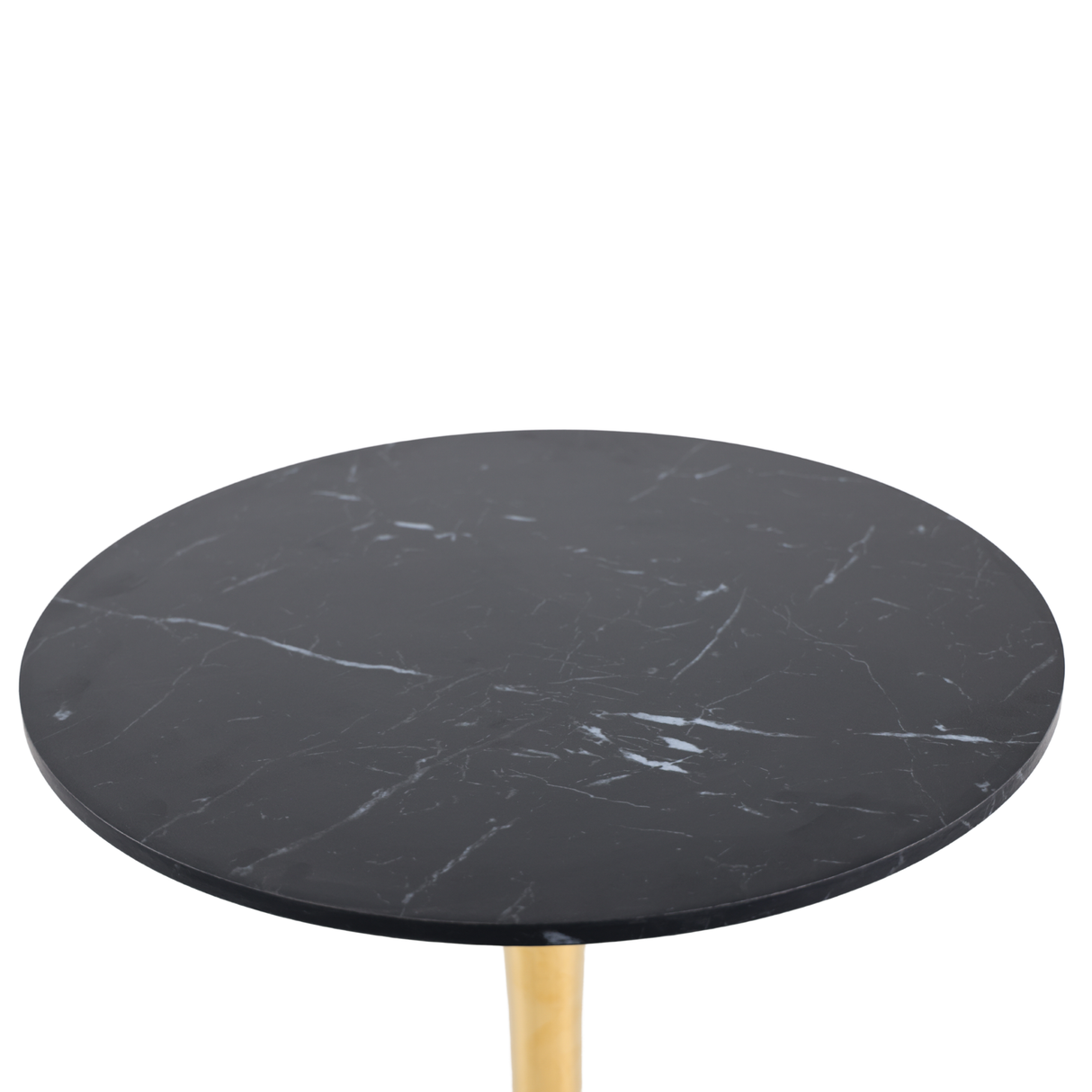 Mid-Century Black Marble Tulip Table