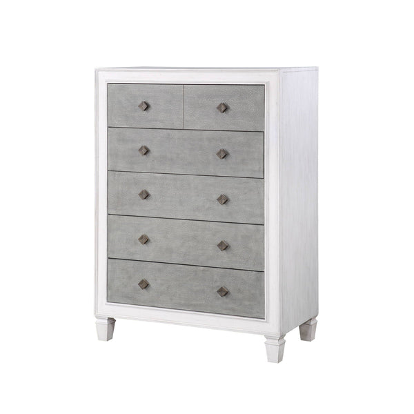 Katia - Weathered Chest - White - Best Buy Furniture