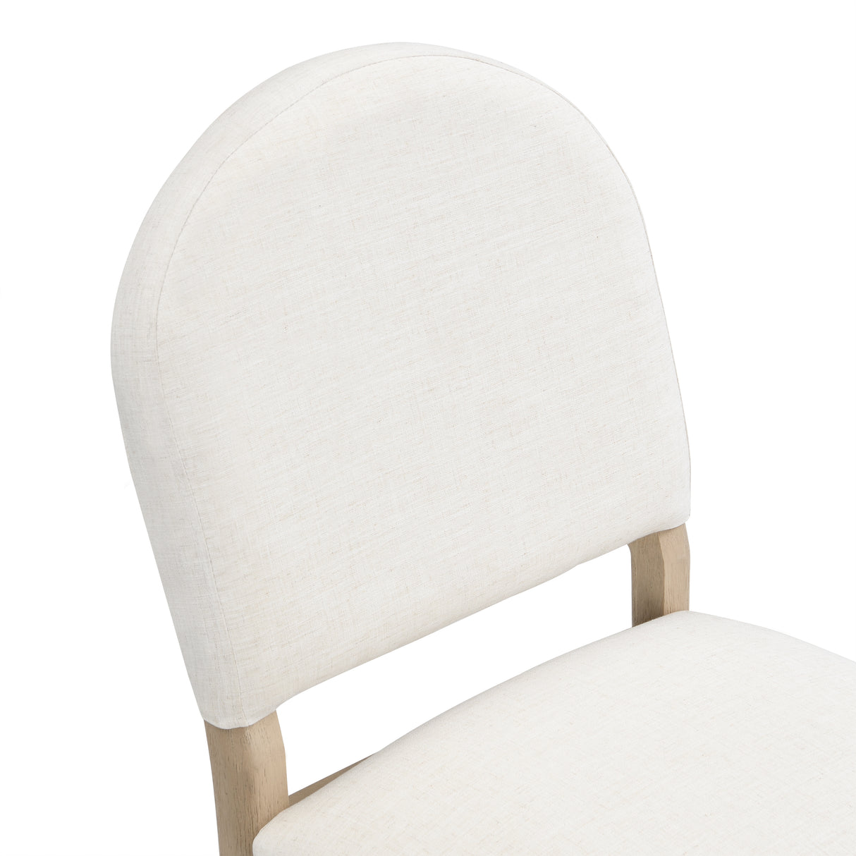 Dining Chairs with Back Mid Century Fabric Upholstered Armless Set of 2