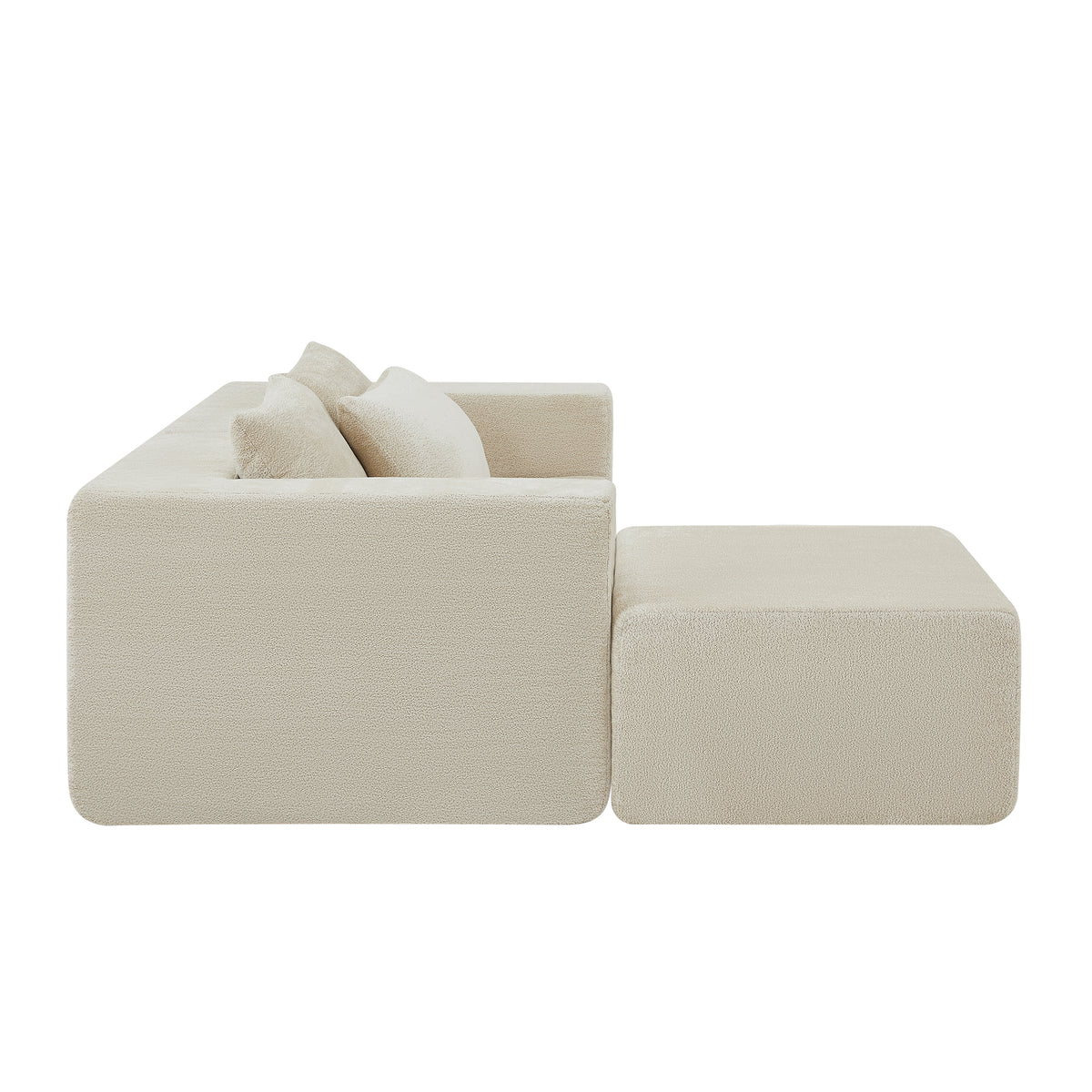 107" Compressed Sectional Sofa (Khaki)