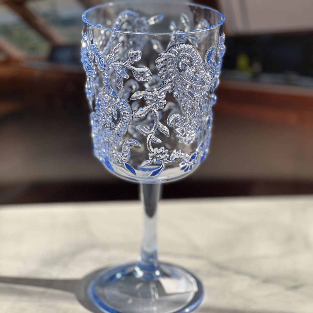 Paisley Acrylic Wine Glasses (Set of 4)
