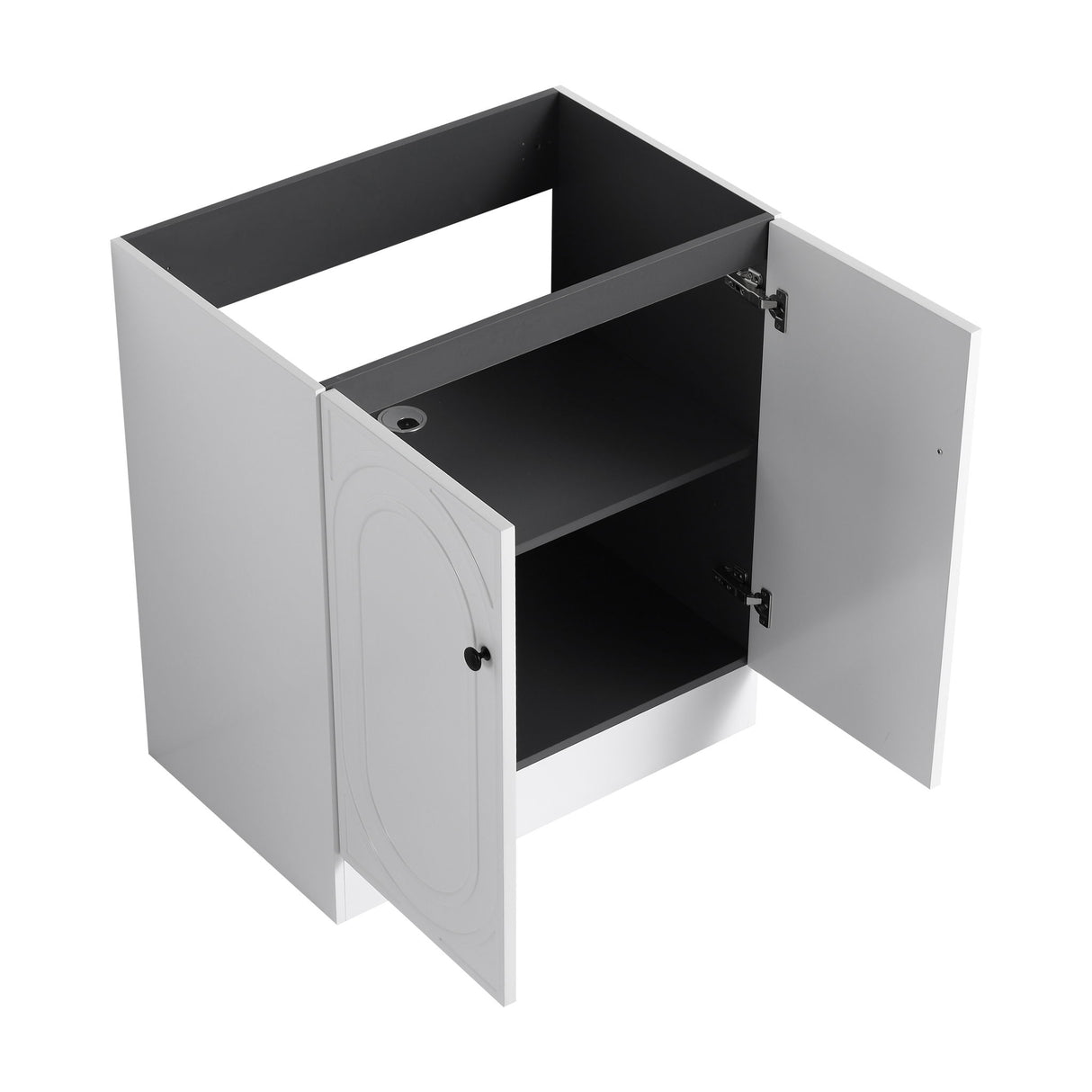 Contemporary Freestanding Bathroom Vanity With Resin Sink & Soft-Close Cabinet Doors