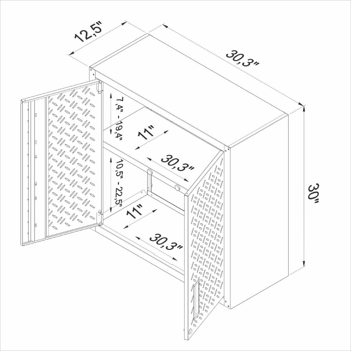 Floating Garage Cabinet