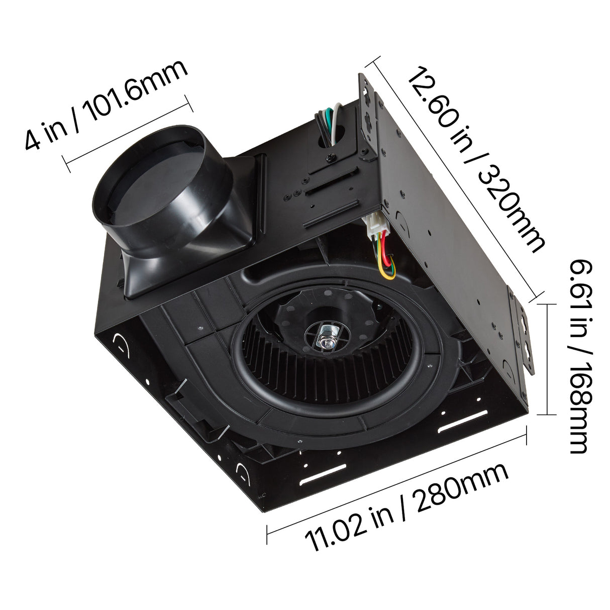 Bathroom Exhaust Fan with LED Light, 80 CFM, Low Noise