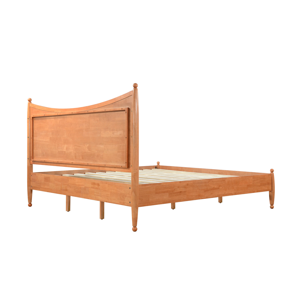 Classic Transitional King Size Solid Wood Platform Bed Frame