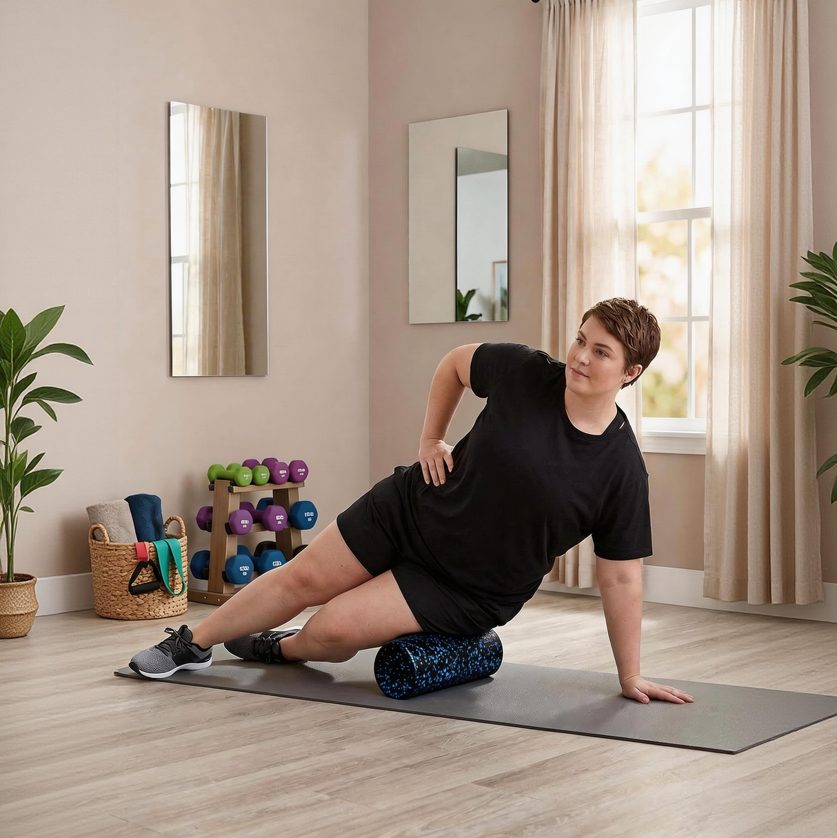 60cm High Density EPP Foam Roller, Solid Yoga Roller for Deep Tissue Massage, Muscle Recovery, Myofascial Release, Back Pain Relief, Fitness & Physical Therapy