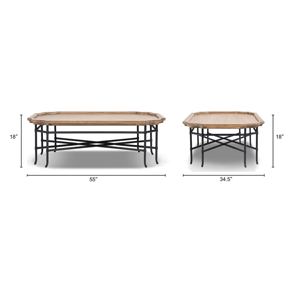 Foundry 55" Solid Block Plinth Coffee Table Heritage Light