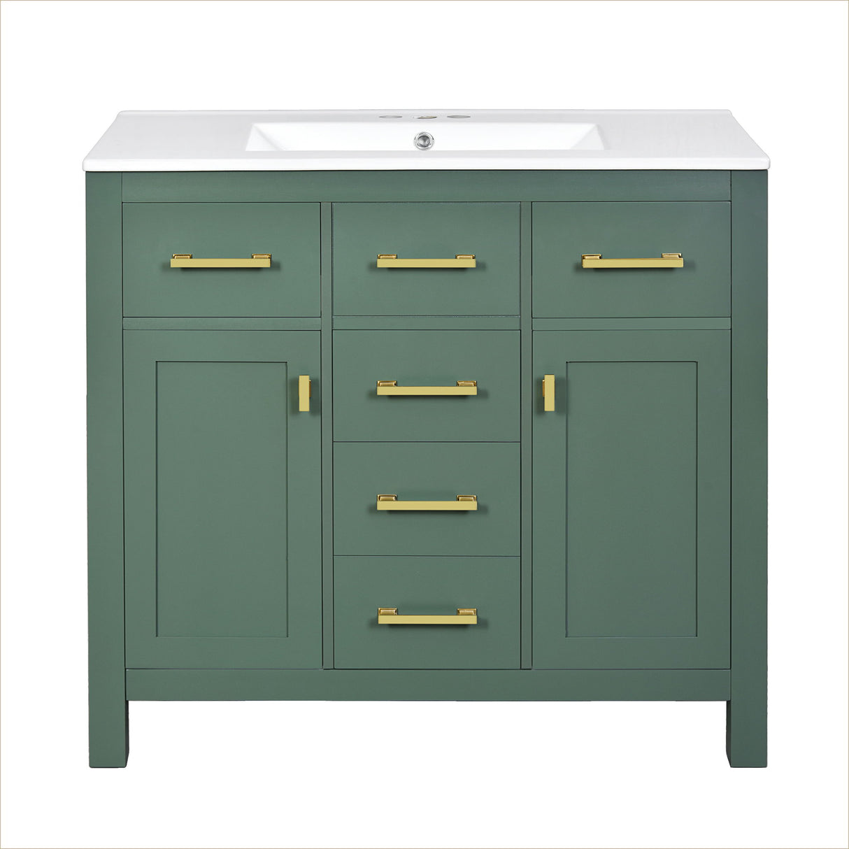 Bathroom Vanity With Sink Combo Set, Modern Bathroom Cabinet With 4 Drawers
