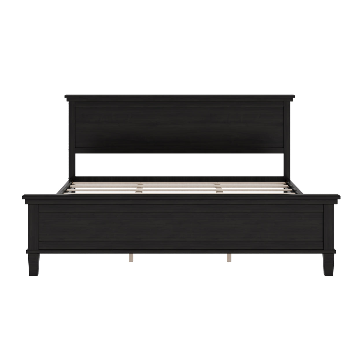 Mid-Century Modern Wood Platform Bed