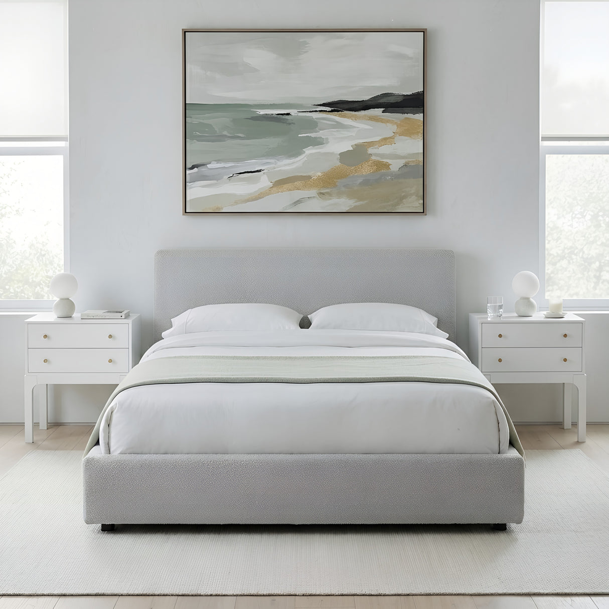 Alonso 2-Drawer Modern Nightstand