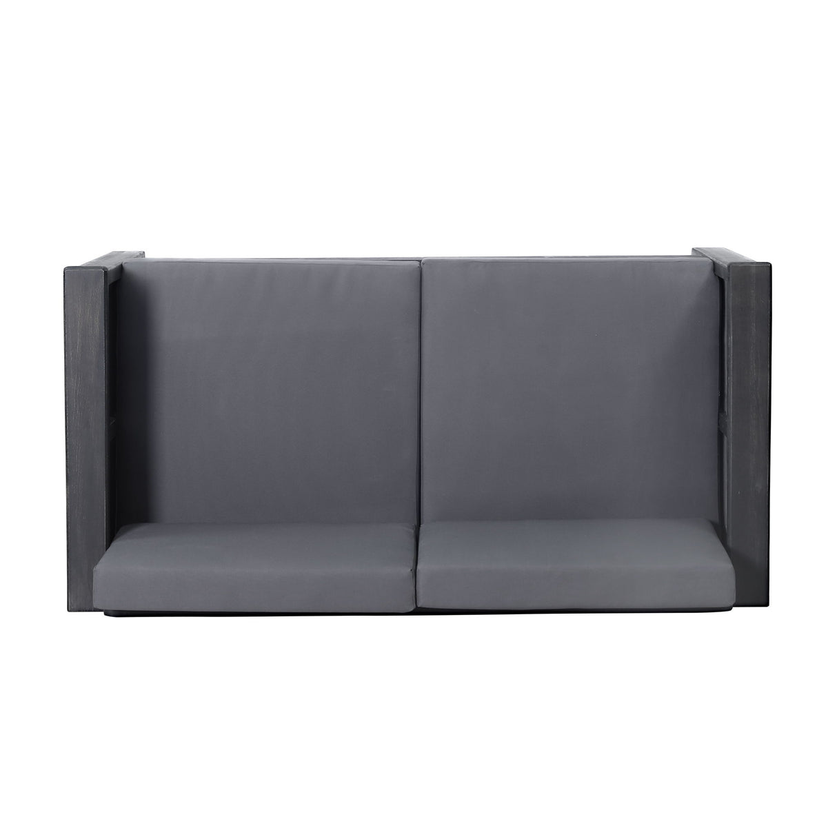 Acacia Wood Loveseat And Coffee Table Set With Cushions