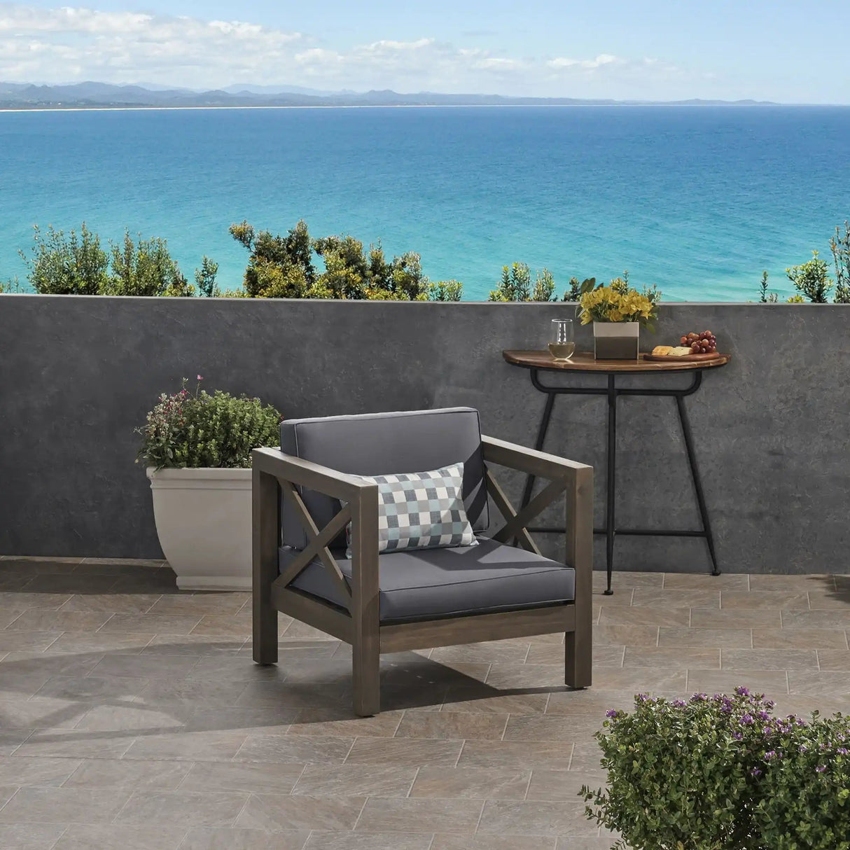 Brava - Mid - Century Modern Club Chair With Water Resistant Cushions - Best Buy Furniture