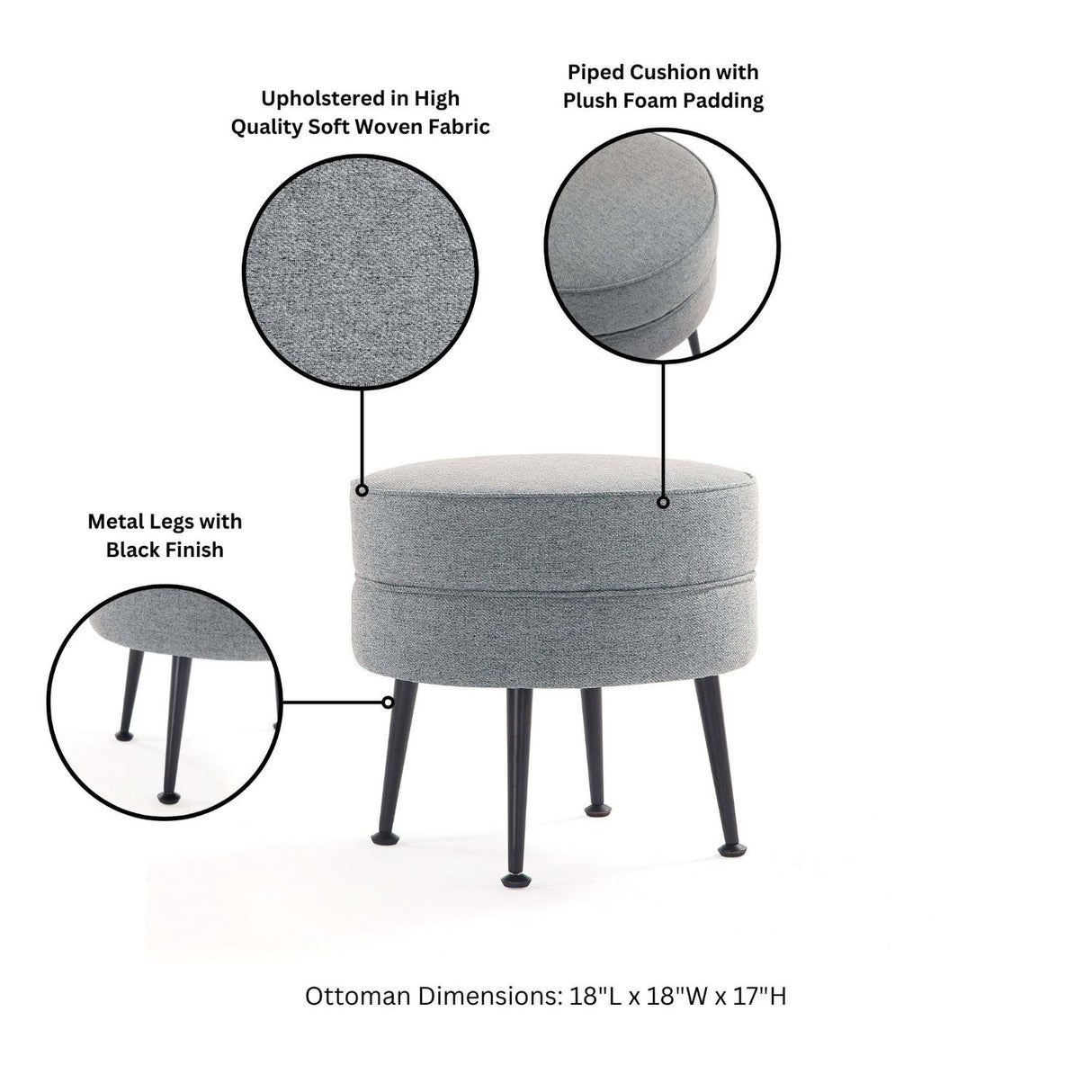Bailey - Accent Ottoman