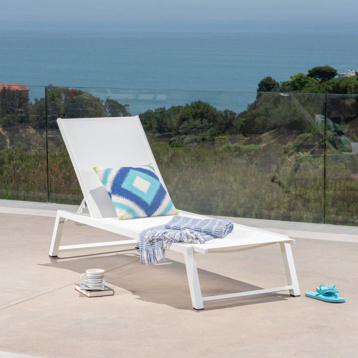 Myers Chaise Lounge White
