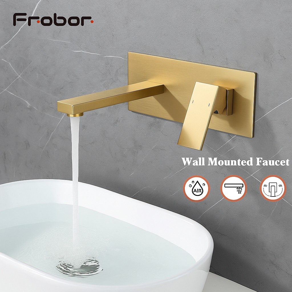 Wall Mount Faucet for Bathroom Sink or Bathtub, Single Handle